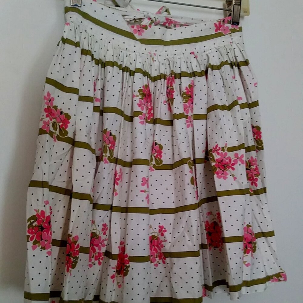 Vintage Handmade 1960’s Floral Print Half Apron - Picture 2 of 11